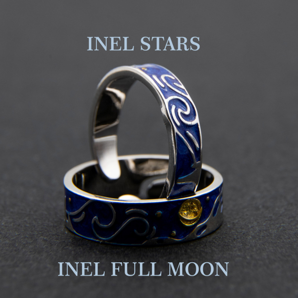 Set Inele Argint 925, Stars & Full Moon - Colectia Van Gogh ' Cerul Instelat ' [7]