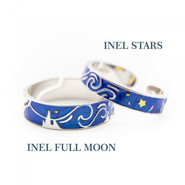 Set Inele Argint 925, Stars & Full Moon - Colectia Van Gogh ' Cerul Instelat ' [8]