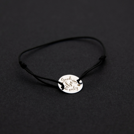 Bratari - Bratara 'GOOD VIBES ONLY' Argint 925 - placat cu aur