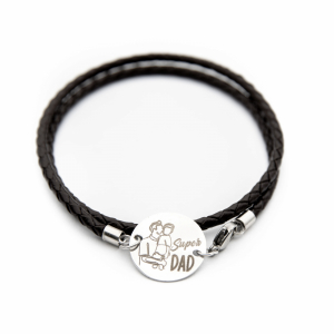 Bratara SUPER DAD Argint 925 - placat aur alb [3]