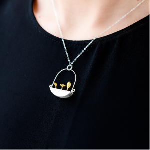 Colier Goldy's Basket -  Argint 925 placat Aur [3]