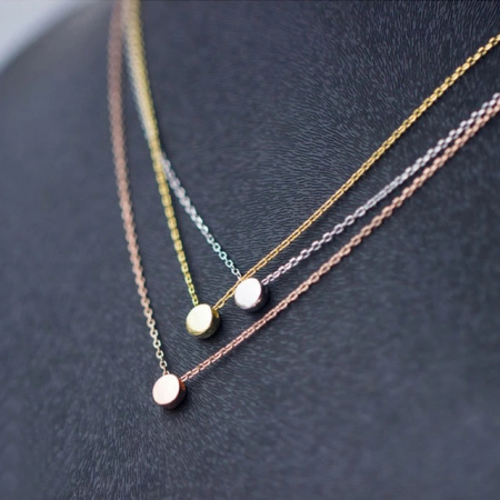 Colier LUDIC - Argint 925 placat cu Aur Alb [4]