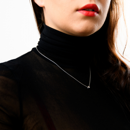 Colier LUDIC - Argint 925 placat cu Aur Alb [3]