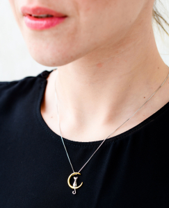 Colier Moon Cat Argint 925 placat aur galben [3]