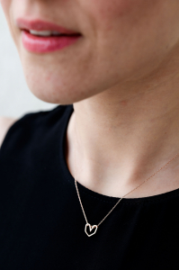 Colier Pink Heart - Argint 925 placat cu Aur Roz [9]