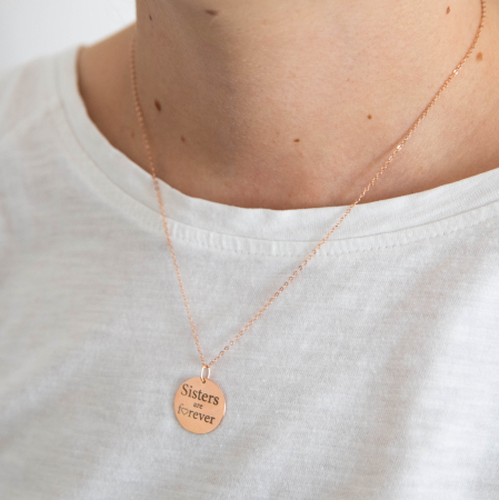 Colier SISTERS ARE FOREVER - Argint 925 placat cu aur [7]