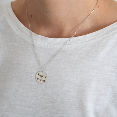 Colier SISTERS ARE FOREVER - Argint 925 placat cu aur [5]