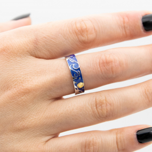 Inel Argint 925 Full Moon - Van Gogh ' Cerul Instelat ' [7]