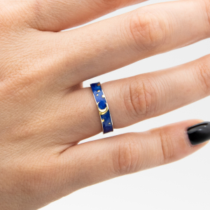 Inele - Inel Argint 925 MOON - Van Gogh ' Soarele & Luna '