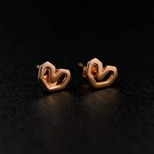 Set Cercei INIMIOARA Roz - Argint 925 [2]