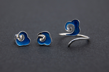 Set Cercei ' Ocean Waves ' - Argint 925 [4]