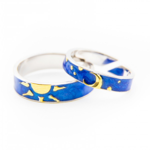 Set Inele Argint 925, Sun & Moon - Colectia Van Gogh ' Soarele & Luna ' [6]