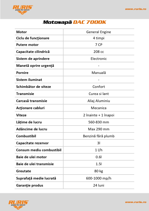 Motosapa DAC 7000K semiprofesională [7]