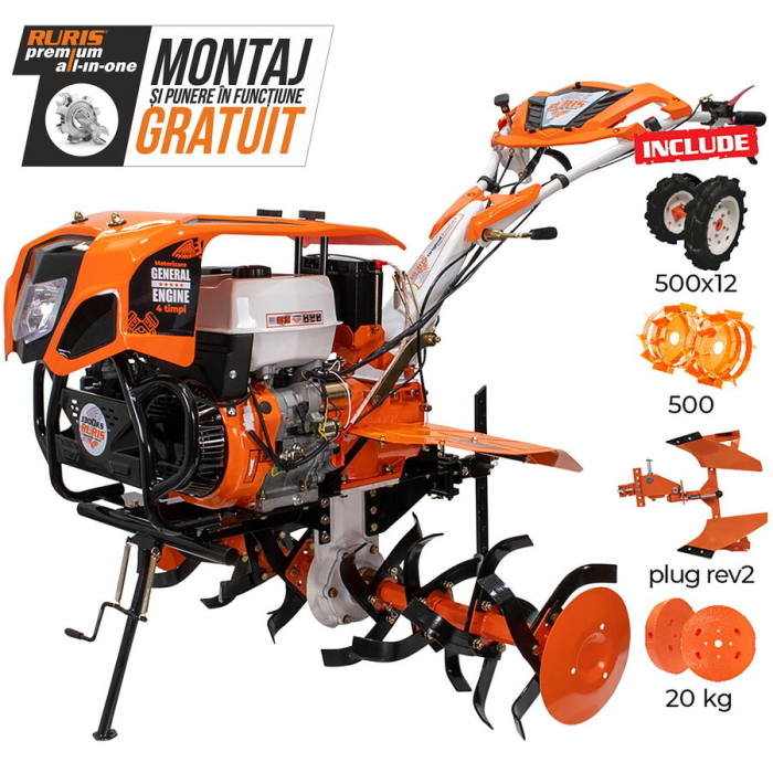 Motosapatoare profesionala Ruris 1300KS + accesorii incluse [5]