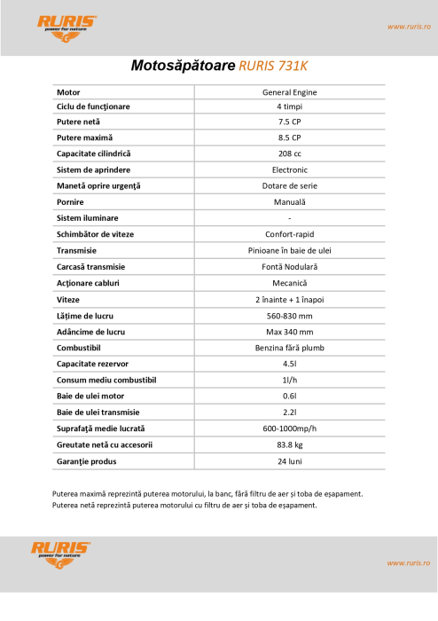 Motosapatoare RURIS 731K profesionala [6]