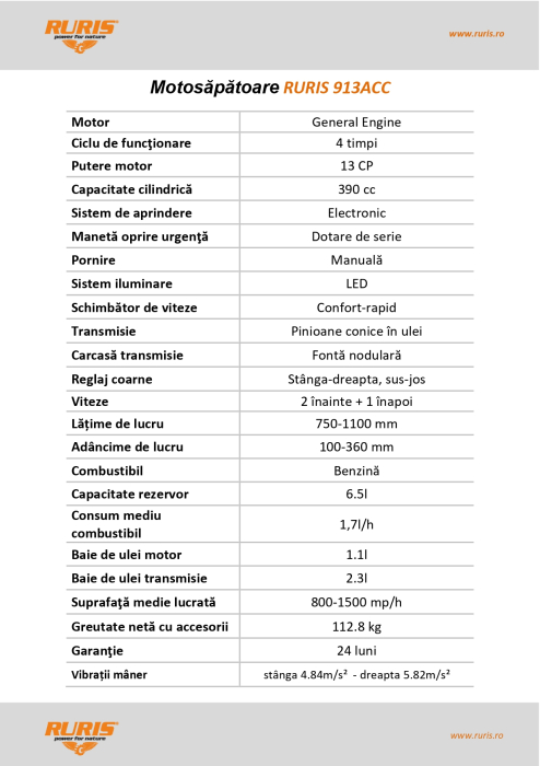 Motosapatoare RURIS 913K profesionala [5]