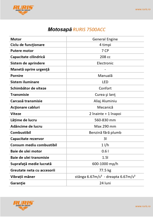 Motosapatoare semiprofesionala DAC 7000ACC2 + accesorii incluse [6]