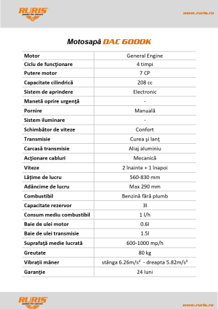 Motosapa DAC 6000K semiprofesională [11]