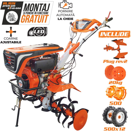 Motosapatoare profesionala Ruris 1001KSD + accesorii incluse [1]