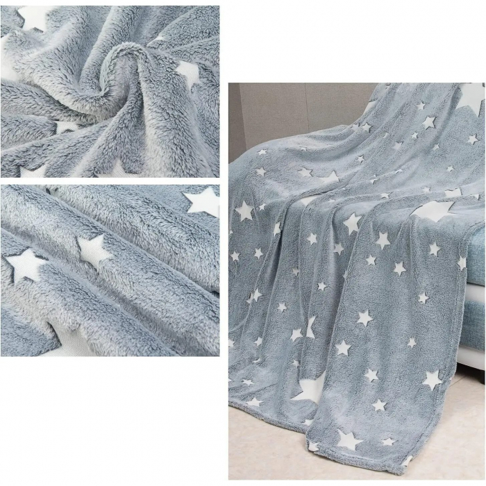 Paturica Magica pentru copii, Glow In The Dark pufoasa cu efect fosforescent [2]