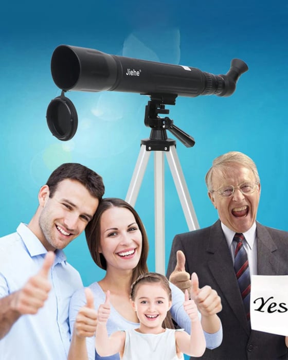 Luneta astronomie terestra Jiehe JH25-75x60 de tip monocular cu zoom si husa [6]