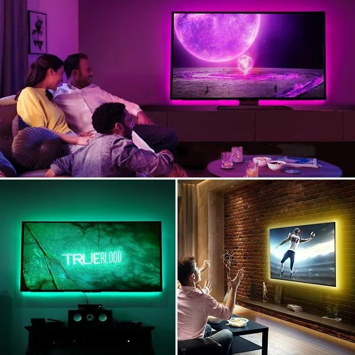 Banda pentru iluminare fundal TV USB, LED Ambilight, cu telecomanda si alimentare [4]