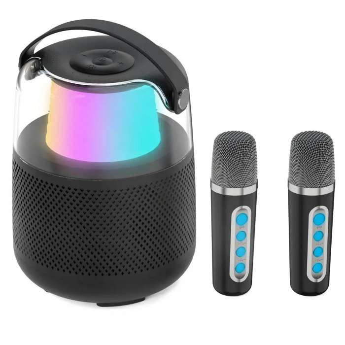 Boxa audio Karaoke T-908 portabila cu 2 microfoane fara fir [2]