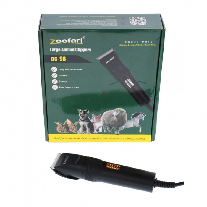 Aparat de tuns animale Zoofari DC-98, cutite ceramice si 4 capete de schimb [2]
