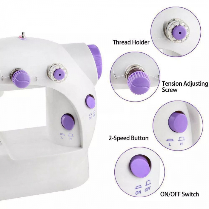 Mini masina de cusut electrica portabila, cu 2 viteze de coasere Sewing Machine MLSM-202 [3]