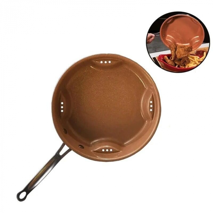 Tigaie din ceramica Steel AirFry cu capac de sticla 28 cm [5]