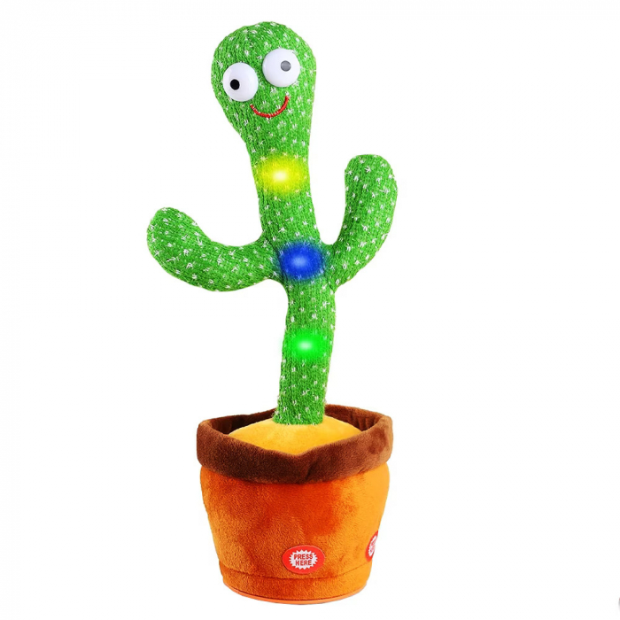 Jucarie interactiva Cactus Vorbitor si Dansator,Jucarie de plus cu acumulator si cablu USB [3]