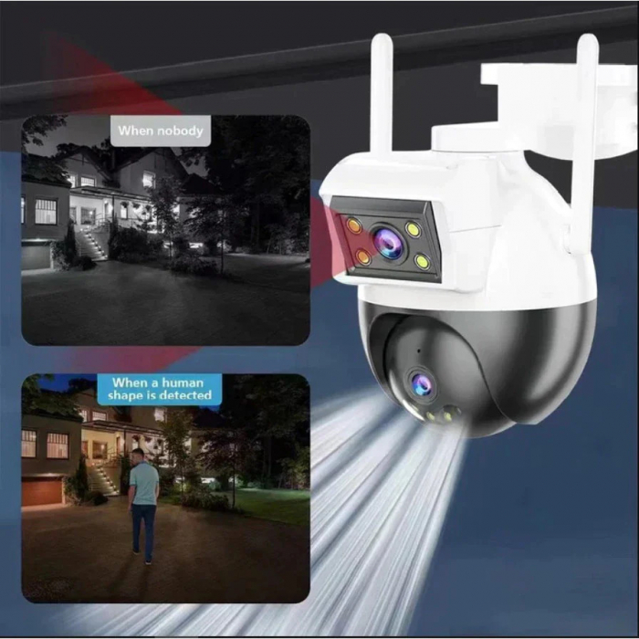 Camere supraveghere video Jortan JT-8290 pentru exterior si interior cu 2 camere Wi-Fi [4]