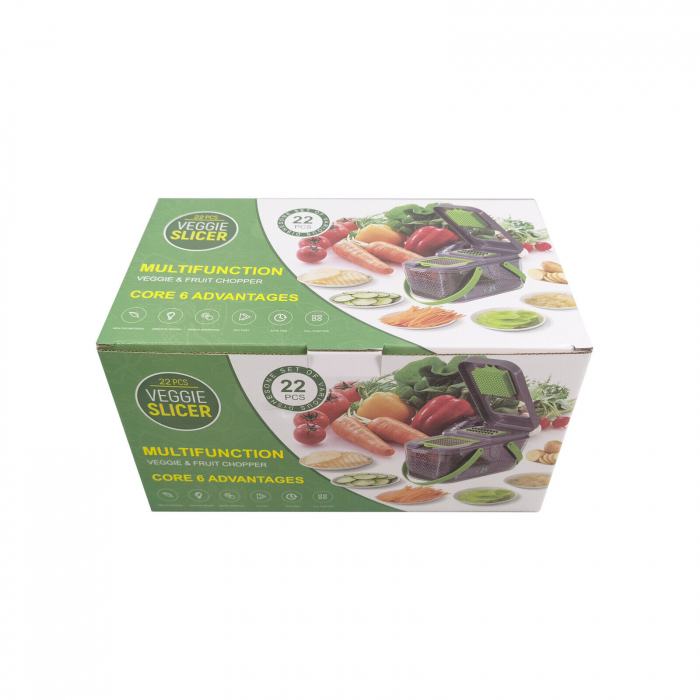 Razatoare multifunctionala Veggie Slicer pentru fructe si legume cu 22 Piese [5]