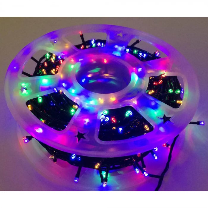 Instalatie de craciun cu 1000 led-uri multicolore RGB, pentru exterior rola 100 metri [3]