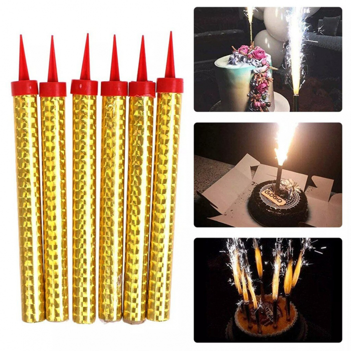 Set 6 Artificii de tort 30 cm,durata de ardere 120 secunde [2]