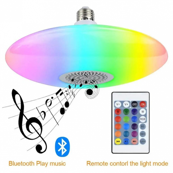 Lampa muzicala Led RGB si Alb cu Boxa, Bluetooth si telecomanda [3]