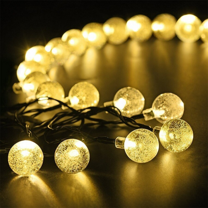 Ghirlanda luminoasa solara pentru gradina cu 50 LED,alb lumina calda [5]