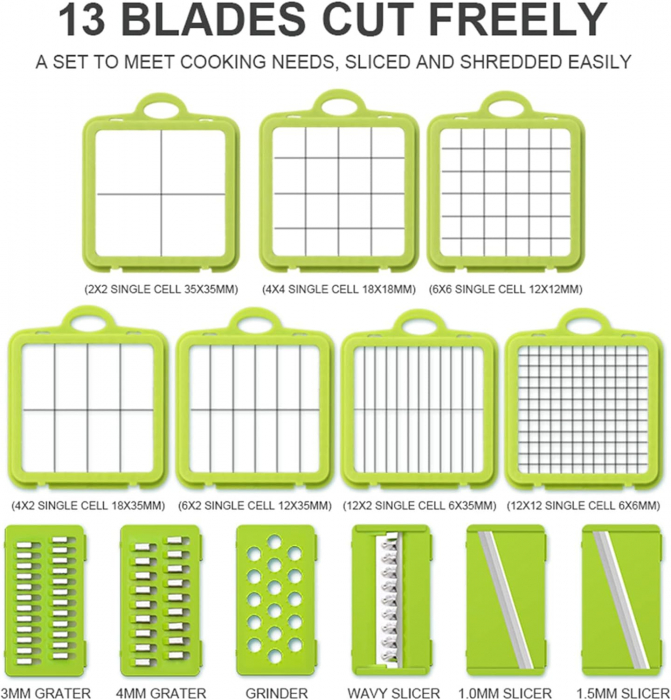 Razatoare multifunctionala Veggie Slicer pentru fructe si legume cu 22 Piese [3]