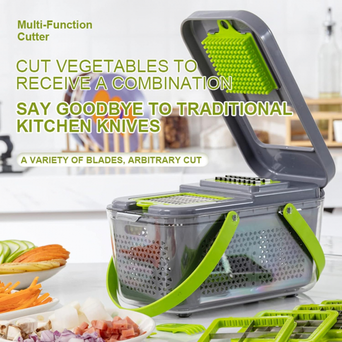 Razatoare multifunctionala Veggie Slicer pentru fructe si legume cu 22 Piese [6]