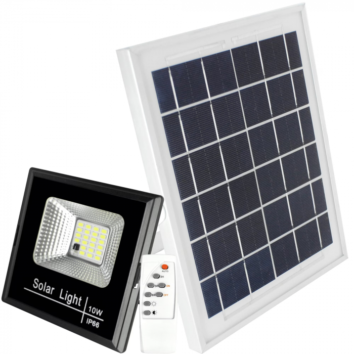Proiector LED 100W alb rece cu panou solar si telecomanda Jortan JT-BJ100W-TZ [4]