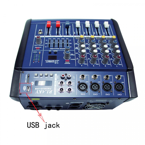 Mixer profesional cu amplificare 200W si 4 canale PMX402D-USB [2]