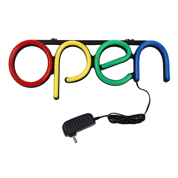 Reclama semn luminos Led neon cu mesaj Open [5]
