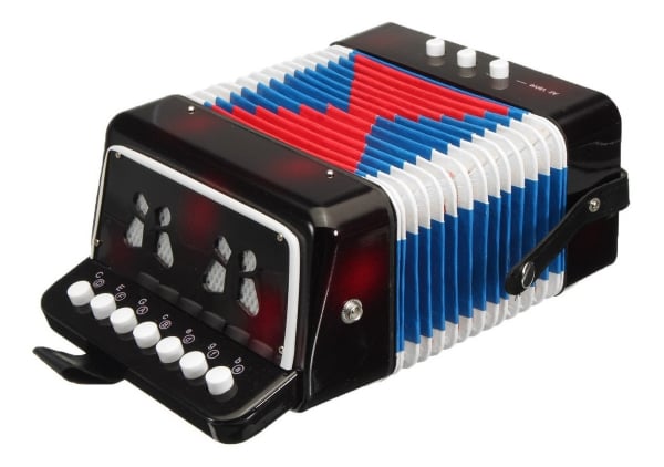 Acordeon pentru copii cu 14 Tonuri, 7 Clape si 3 butoane de Bass [2]