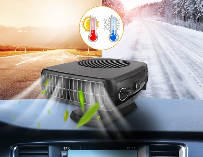 Aeroterma auto 12V cu aer cald sau rece 200W, Auto Heater Fan [2]