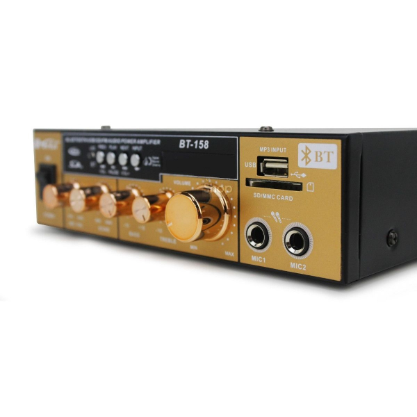 Amplificator receiver audio Bluetooth BT-158,cu USB, Radio si telecomanda [3]