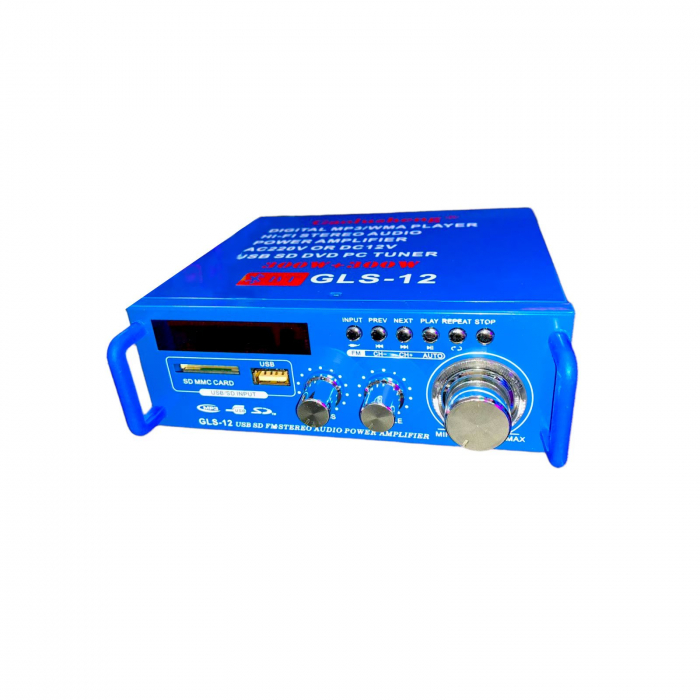 Amplificator audio GLS-12 cu putere 2 x 45 W si functie Karaoke prin Bluetooth [3]