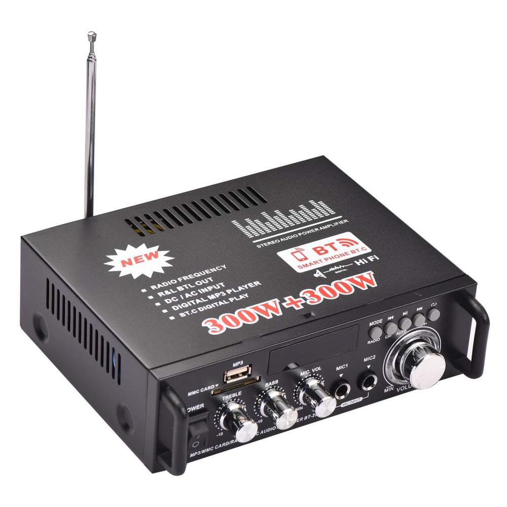 Amplificator audio stereo cu Bluetooth si afișaj LCD, putere 2 x 50W RMS [4]