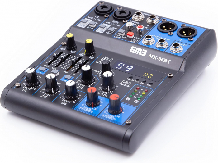 Mixer audio profesional pasiv cu 4 canale si DSP 99 multi effect, conexiune la PC - USB 2.0 [4]