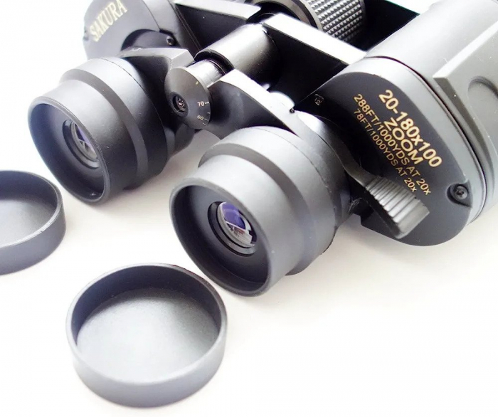 Binoclu Sakura cu zoom si reglaj 20x-180x100, profesional invelis cauciucat [2]