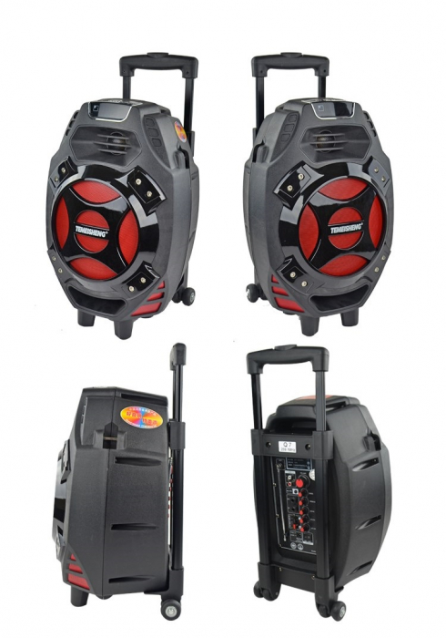 Boxa tip troler Temeisheng Q7S-16, cu microfon wireless si telecomanda [3]